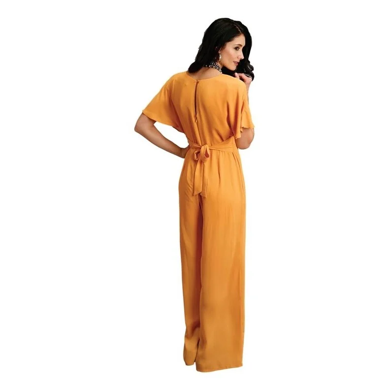 women's jumpsuits for hourglass figuresStetson Western Jumpsuit Womens S/S Yellow 11-062-0592-7043 YE