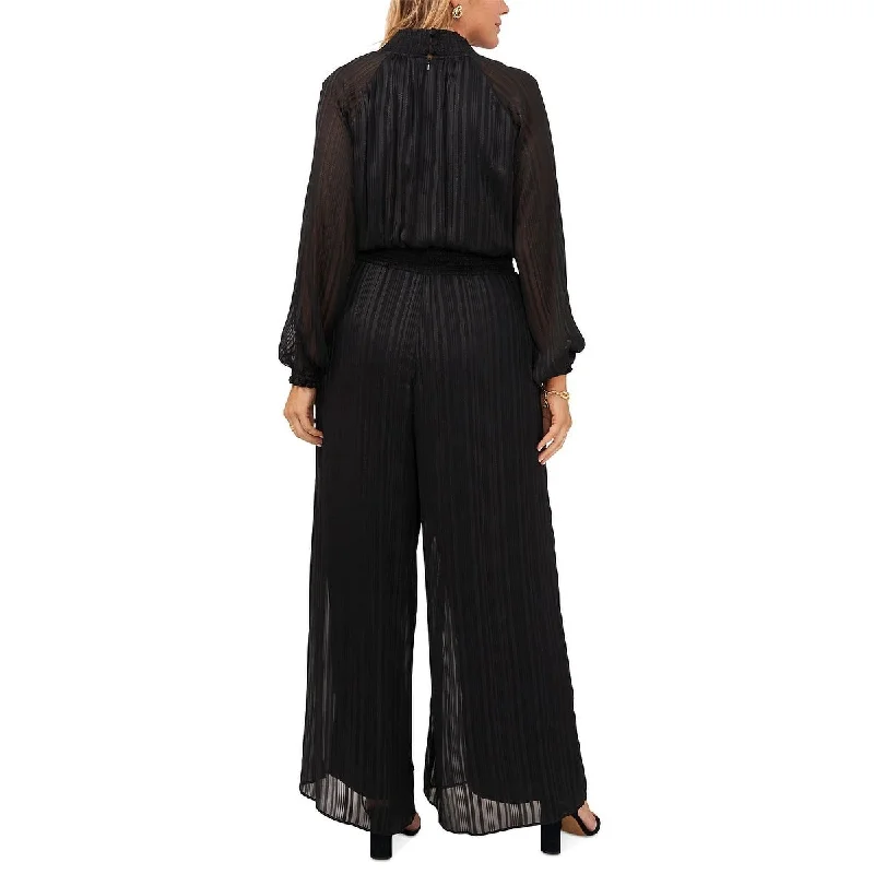 women's jumpsuits for wrinkle-resistant materialsMsk Women's Smocked Waist Jumpsuit Black Size 2X