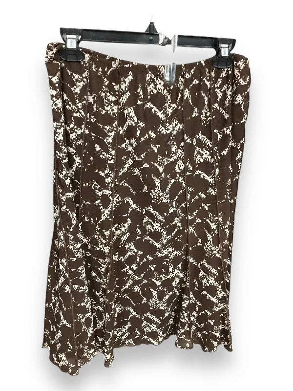 women's flowy skirtsSkirt Midi By Coldwater Creek In Brown & Cream, Size: S