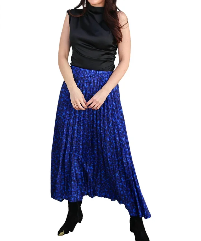 women's wool pencil skirts for winter formal eventsLea Maxi Skirt In Multi Blue