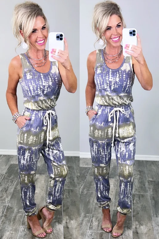 women's jumpsuits for partiesTie Dye Jumpsuit