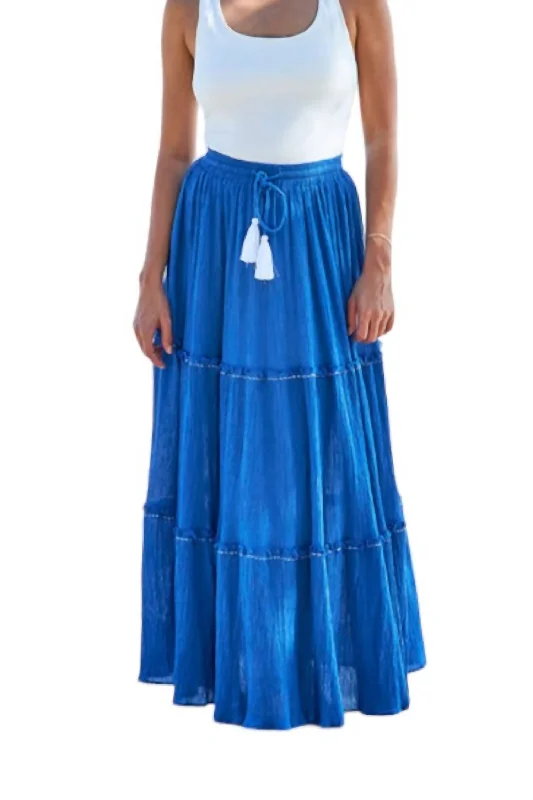 women's silk skirtsAriana Skirt In Blue