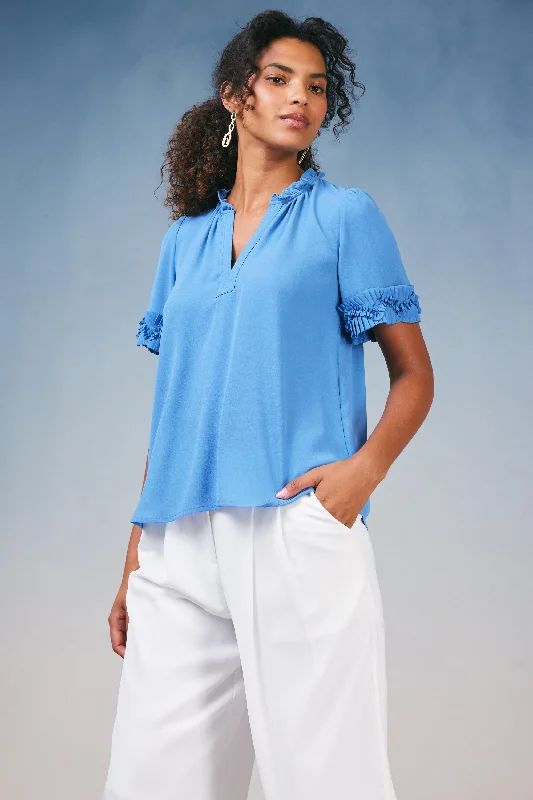 women's tops that offer a perfect blend of style, comfort, and affordabilityRuffled Trim Blouse