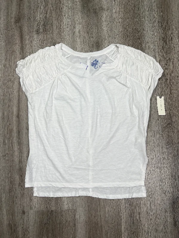 women's T-shirts for springWhite Top Short Sleeve Pilcro, Size S