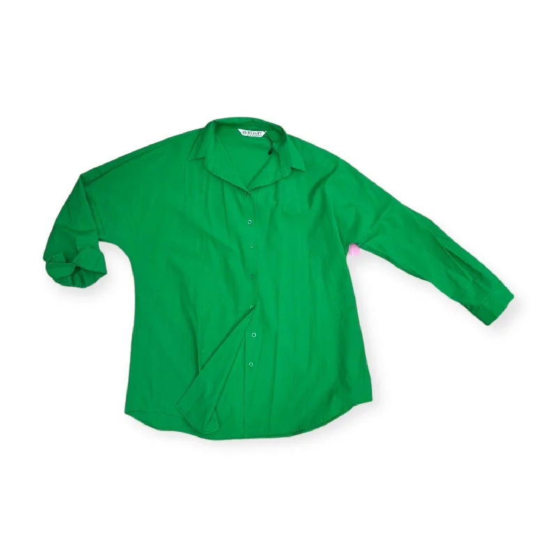 women's long sleeve tops made of silkTop Long Sleeve By Clothes Mentor In Green, Size: L