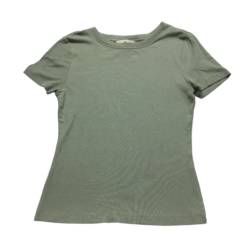 women's T-shirts with breastfeeding accessGreen Top Short Sleeve H&m, Size M