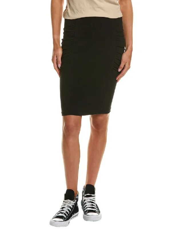 women's low-rise skirtsJames Perse Brushed Jersey Ruched Mini Skirt