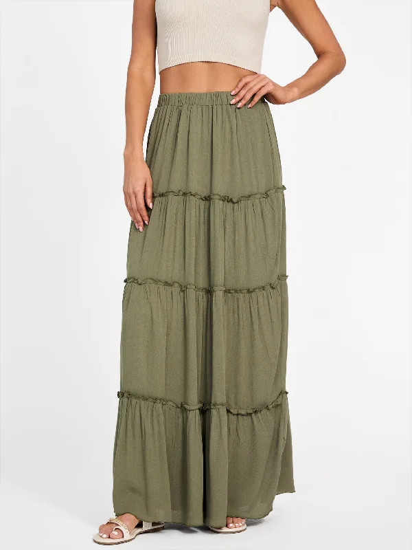 women's figure-flattering business skirtsMelanie Maxi Skirt