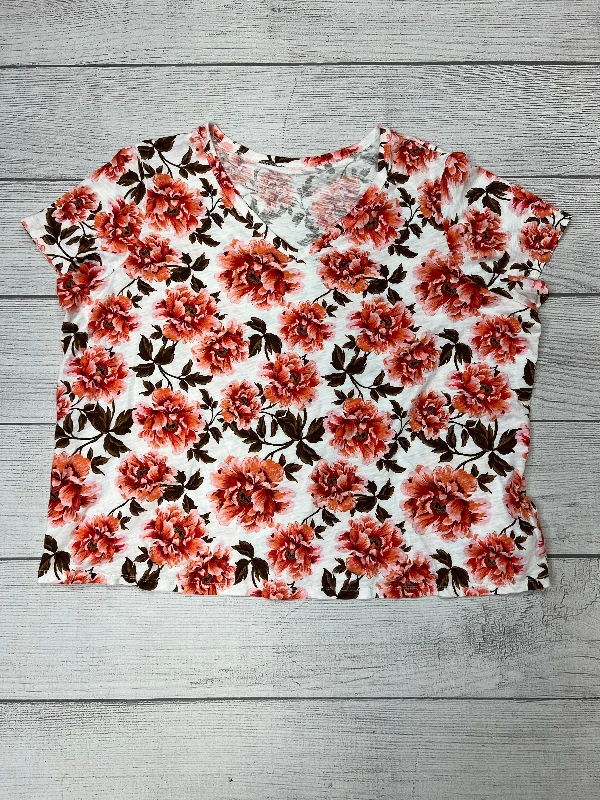 women's T-shirts with plus-size optionsFloral Top Short Sleeve Old Navy, Size Xxl