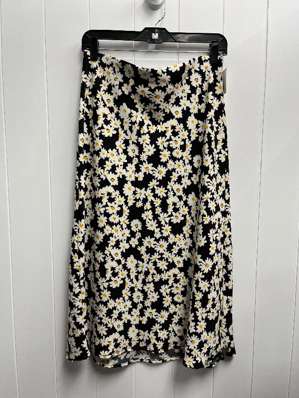 women's wrap skirtsSkirt Midi By Rachel Zoe In Black & Yellow, Size: 4