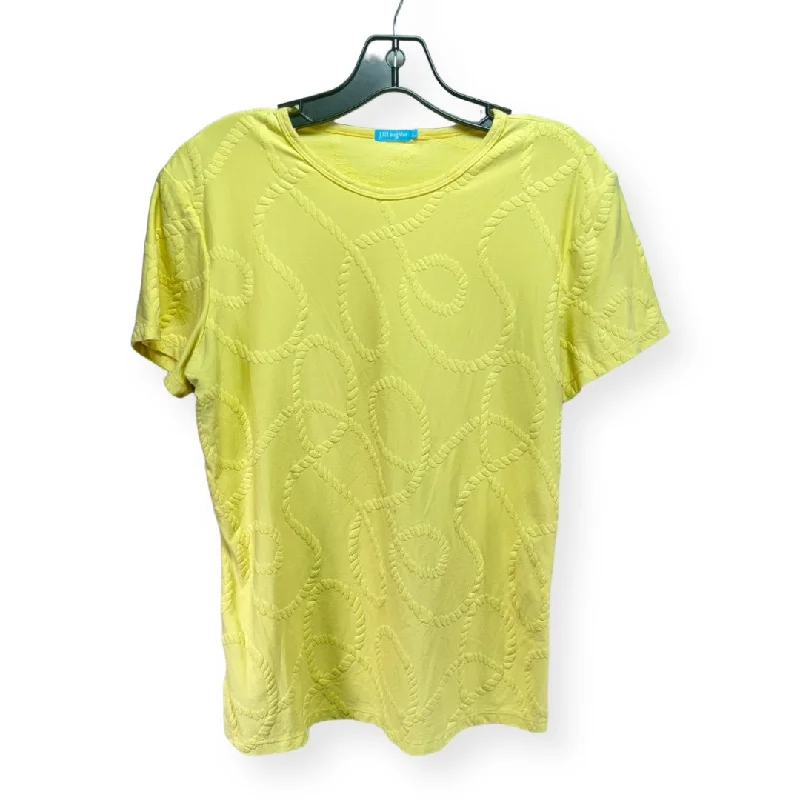 women's T-shirts with ethical sourcingYellow Top Short Sleeve J Mclaughlin, Size L