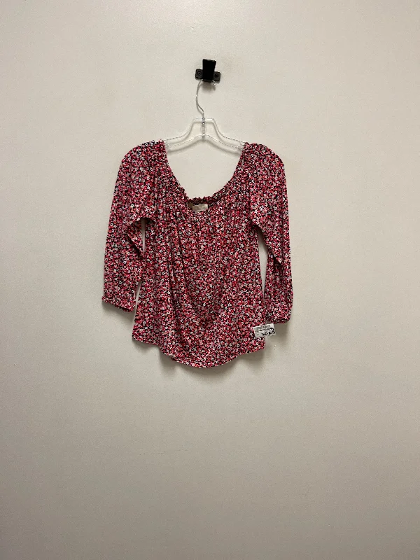 women's long sleeve tops with exclusive collaborationsTop Long Sleeve By Michael By Michael Kors In Floral Print, Size: L