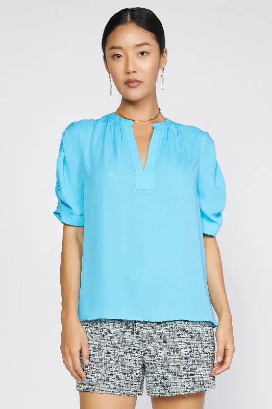 women's tops for those who want to wear pieces that are both comfortable and stylishShirred Sleeve Blouse