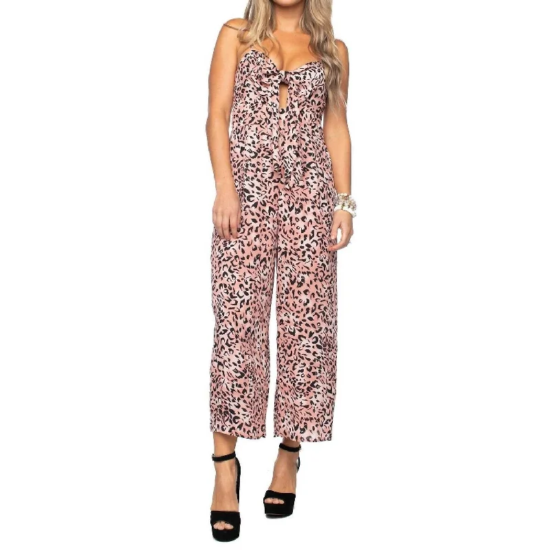 women's jumpsuits for everyday wearBuddylove - Animal Print Jumpsuit