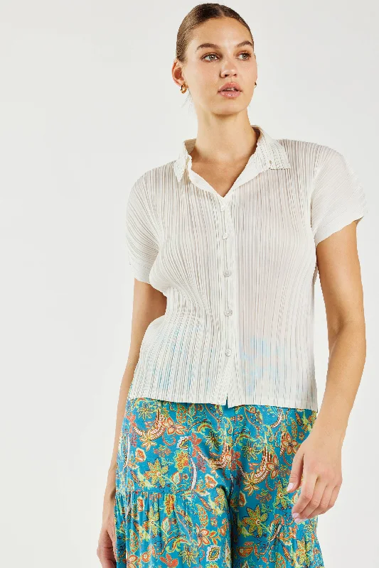 camisoles for womenPleated Button Down Top