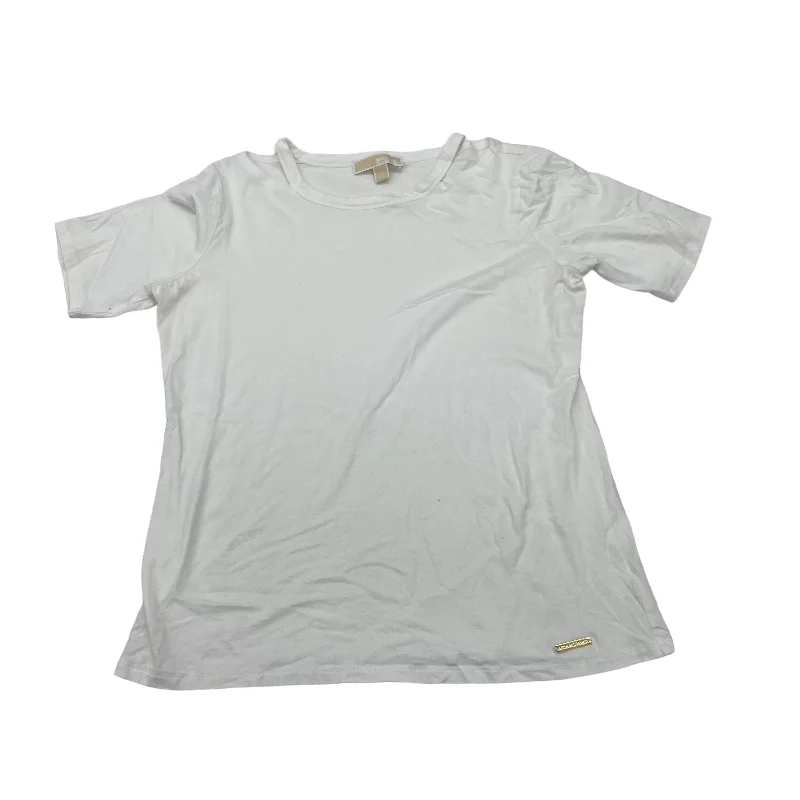 women's T-shirts with pocket accentsWHITE TOP SS by MICHAEL BY MICHAEL KORS Size:L