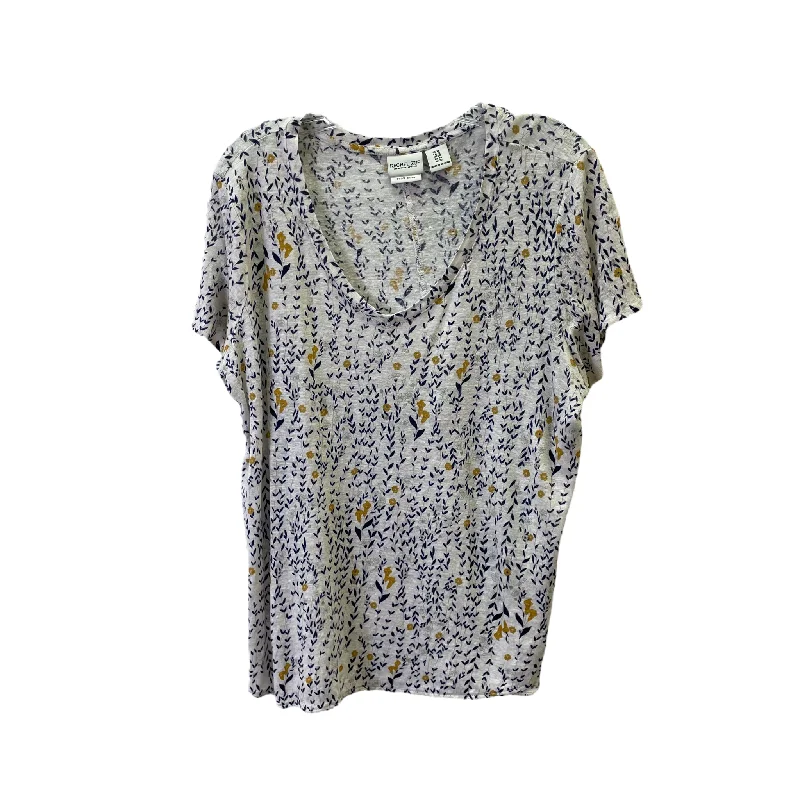 women's T-shirts with plus-size optionsFloral Print Top Short Sleeve By Rachel Zoe, Size: 1x