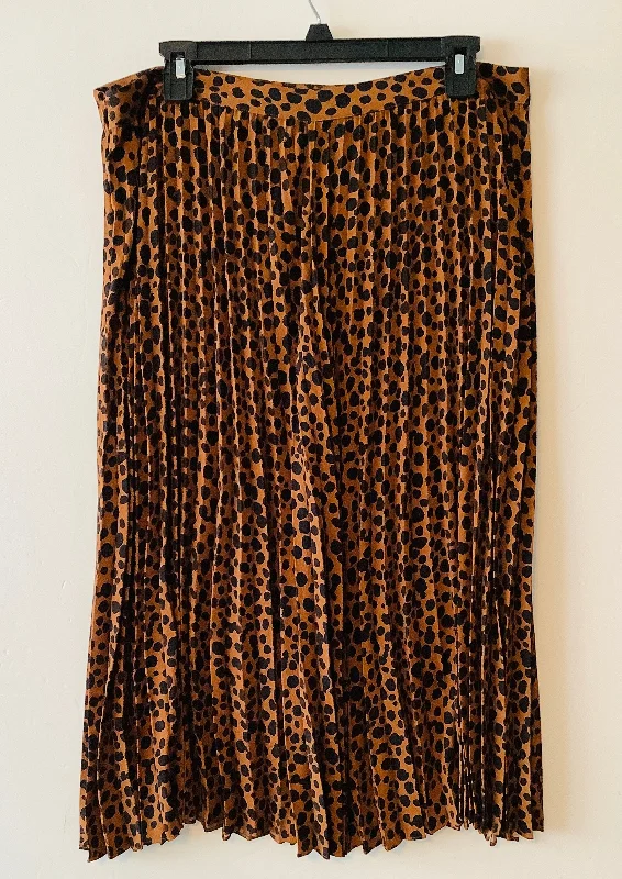 women's moisture-wicking formal skirtsSkirt Midi By Scoop In Animal Print, Size: L