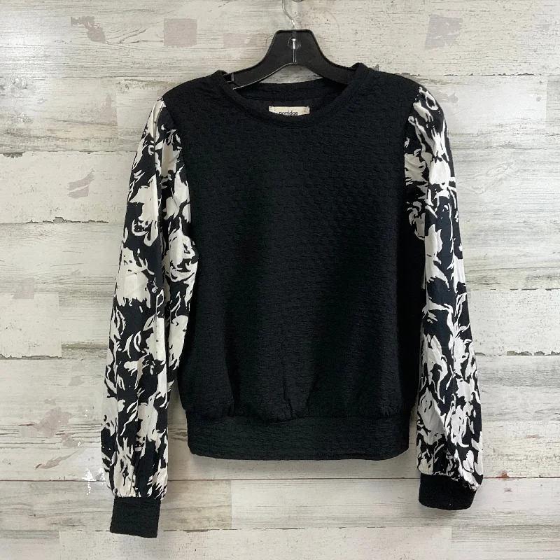 women's long sleeve tops with artistic printsTop Long Sleeve By Porridge In Black, Size: Xs