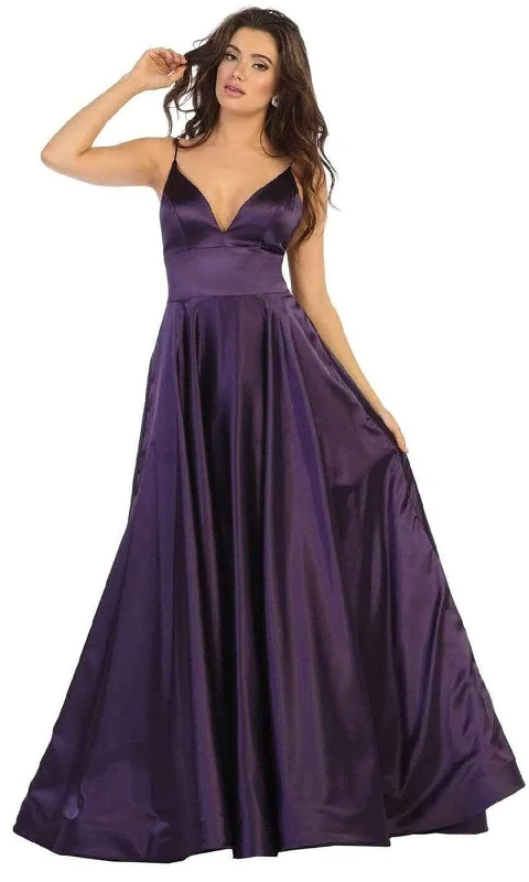 women's vintage dressesMay Queen MQ1664 - Spaghetti Strap A-Line Evening Gown