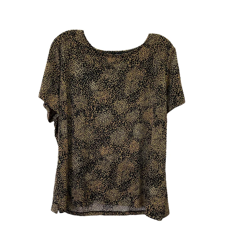 women's T-shirts with petite sizingAnimal Print Top Short Sleeve By East 5th, Size: 1x