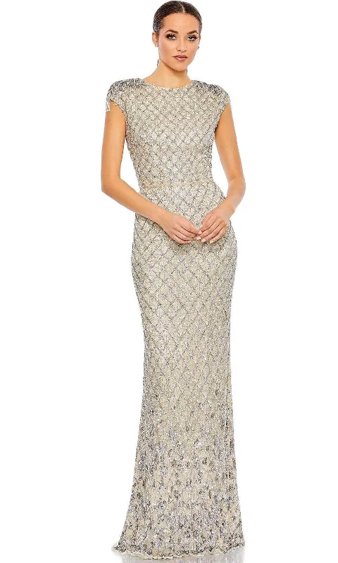 women's flowy dressesMac Duggal 5642 - Lattice Sheath Evening Gown