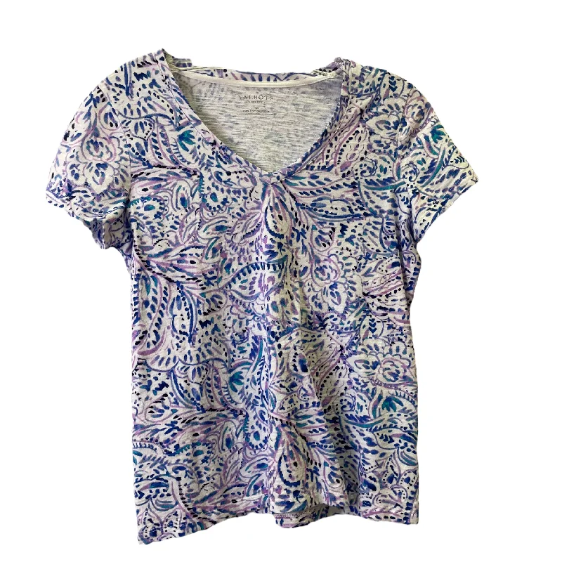 women's T-shirts with floral printsBlue Top Short Sleeve Basic By Talbots, Size: S