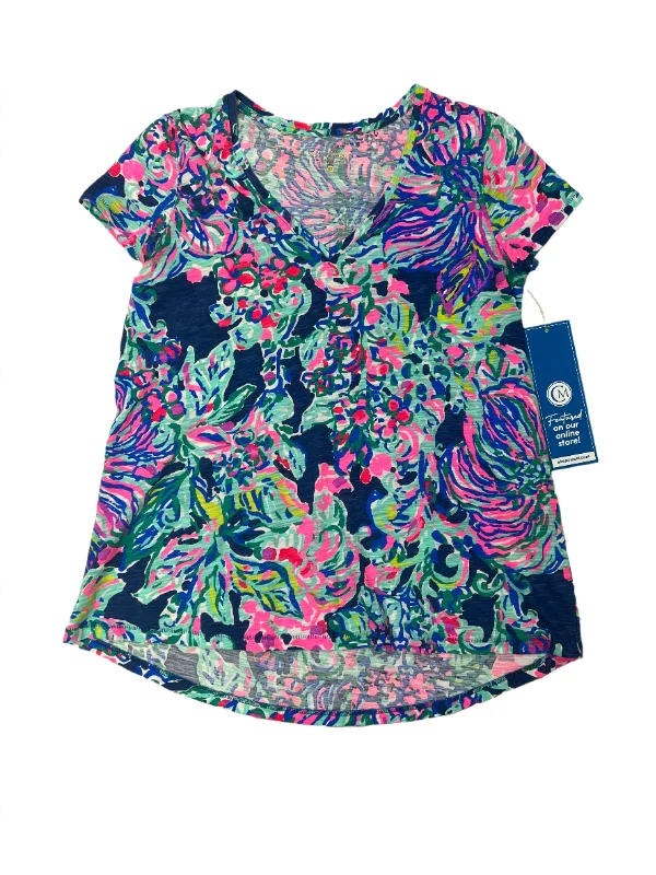 women's T-shirts with exclusive collaborationsMulti-colored Top Short Sleeve Lilly Pulitzer, Size Xs