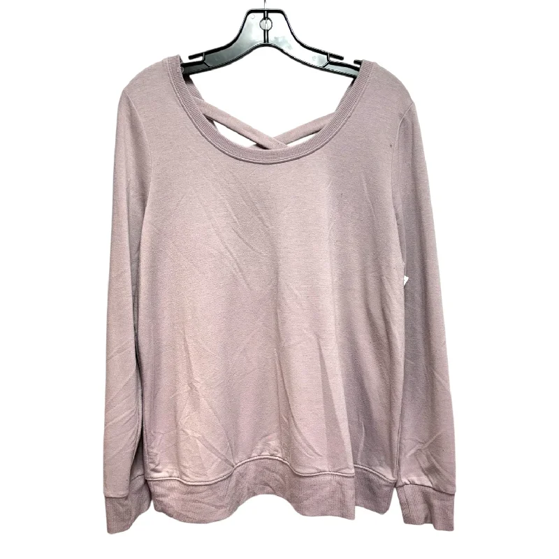 women's long sleeve tops with keyhole backsTop Long Sleeve By Torrid In Mauve, Size: L