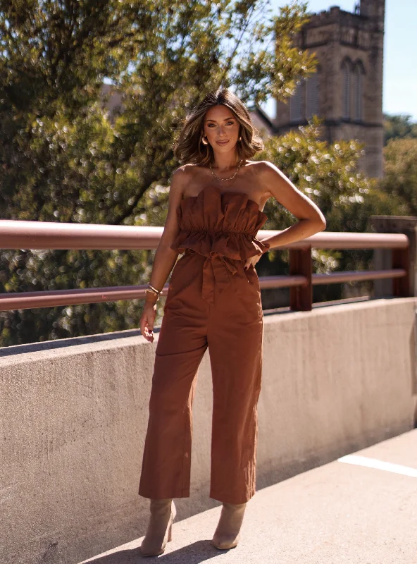 women's jumpsuits for dancingChestnut Kissed Jumpsuit