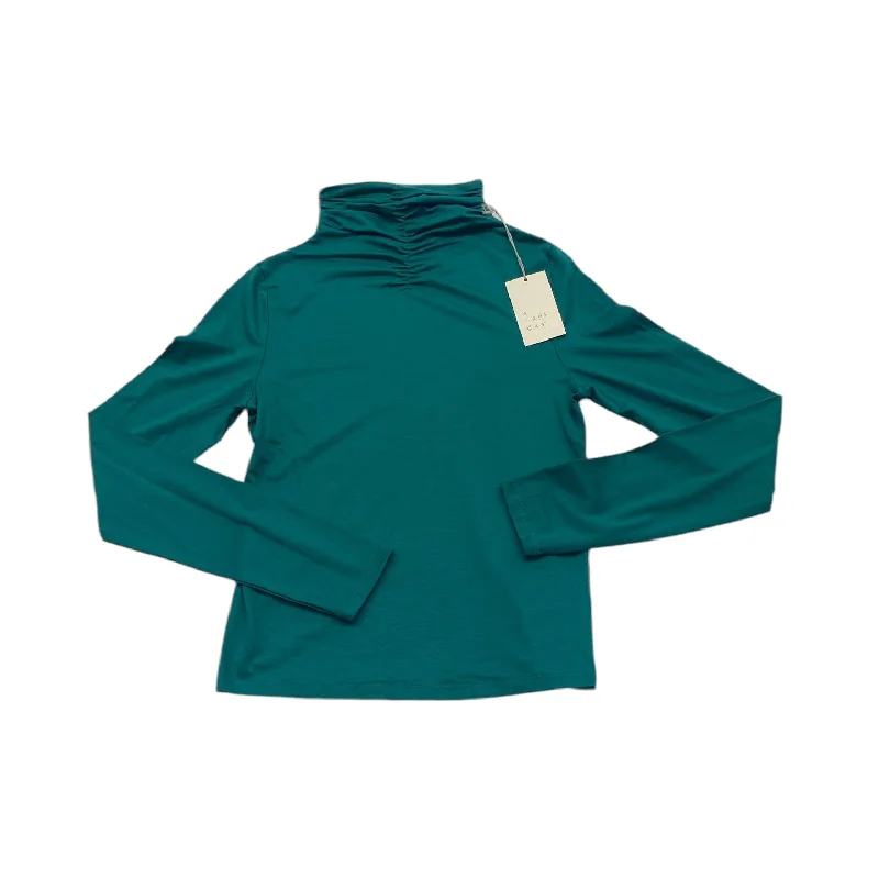 women's long sleeve tops with short torso lengthsTop Long Sleeve By A New Day In Green, Size: Xs