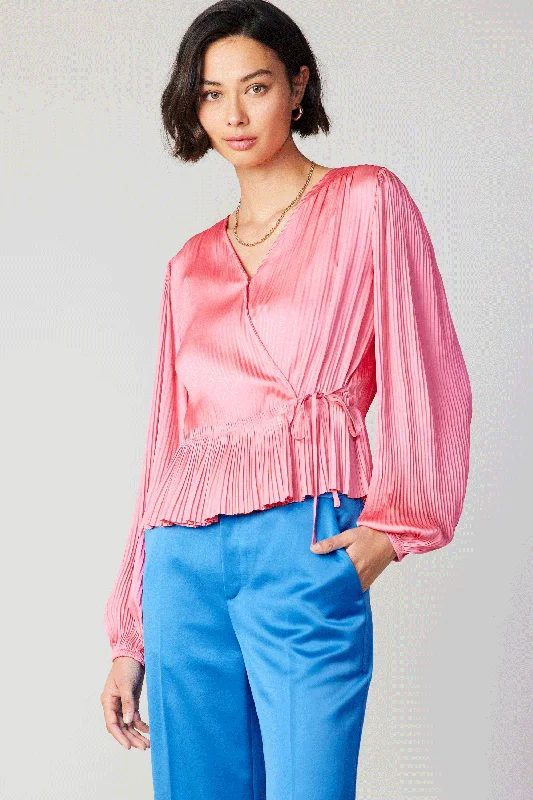 women's tops for those who want to add a touch of sophistication to their casual attirePleated Wrap Top