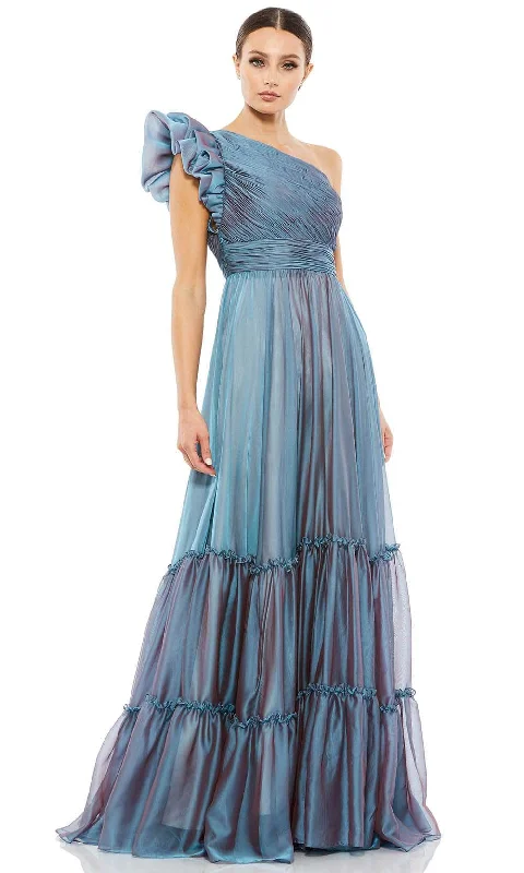 women's cinched-waist dressesMac Duggal 67878 - One Shoulder A-Line Evening Gown