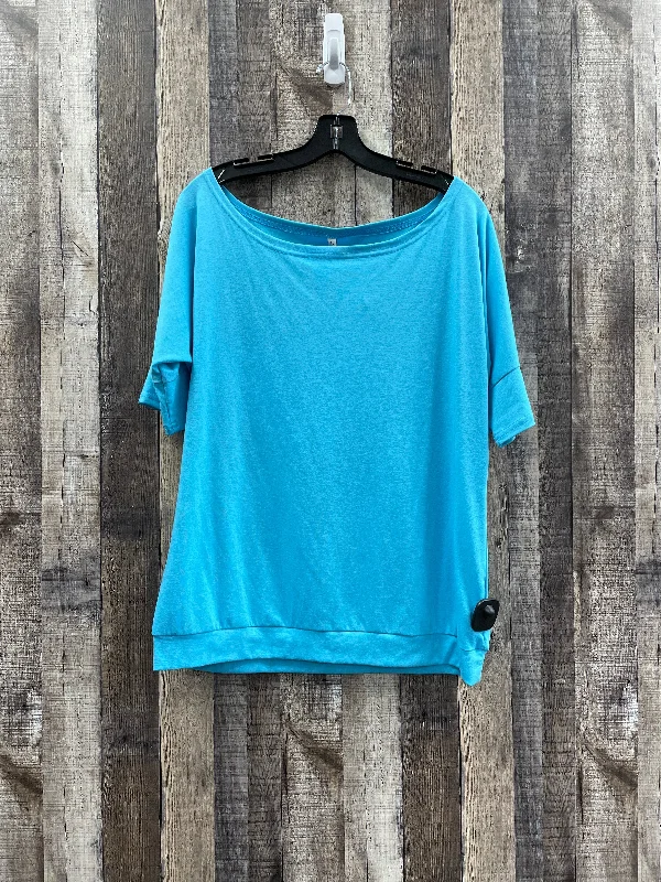 women's T-shirts with eco-friendly fabricBlue Top Short Sleeve Cmf, Size L