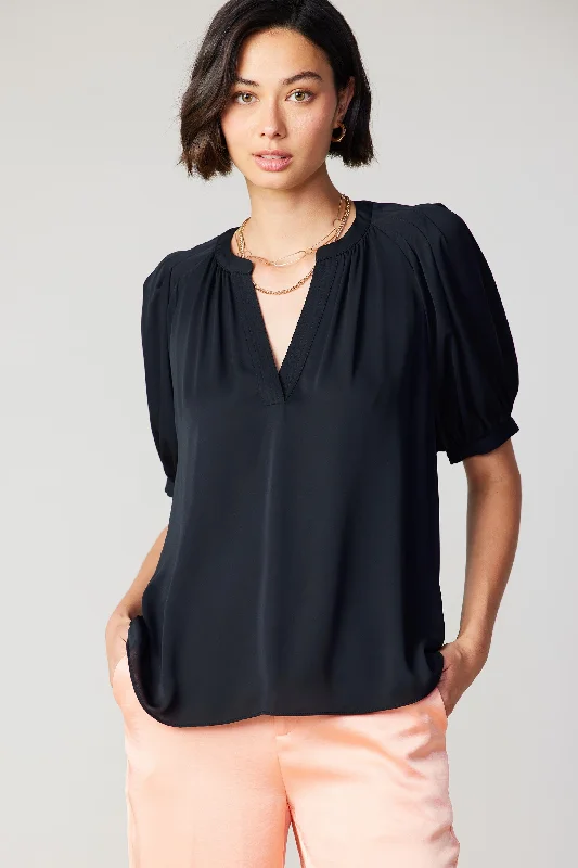 women's tops for cocktail partiesClassic V Neck Blouse