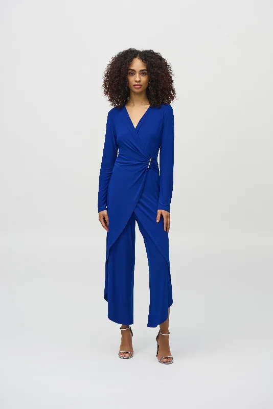 women's jumpsuits for eco-friendly choicesJoseph Ribkoff Silky Knit Wrap Culotte Jumpsuit