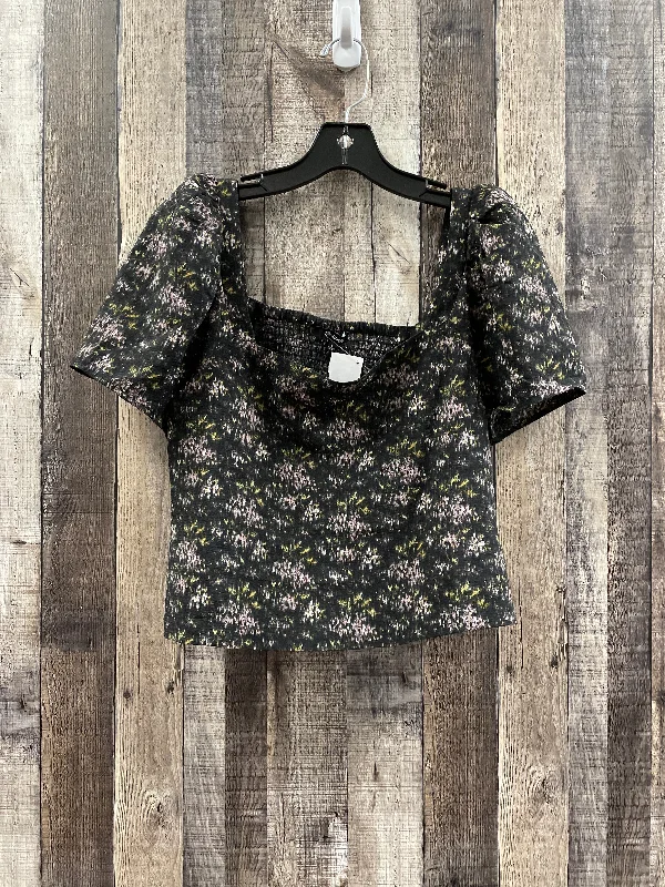 women's T-shirts for casual FridaysBlack Top Short Sleeve Madewell, Size L