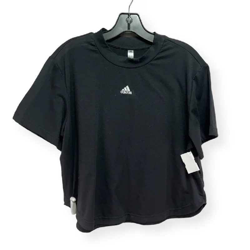 women's T-shirts with maternity designsBlack Top Short Sleeve Adidas, Size Xl