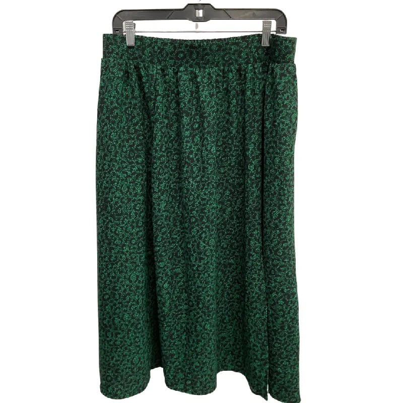 women's woven A-line skirts for summerSkirt Midi By Torrid In Green, Size: 14