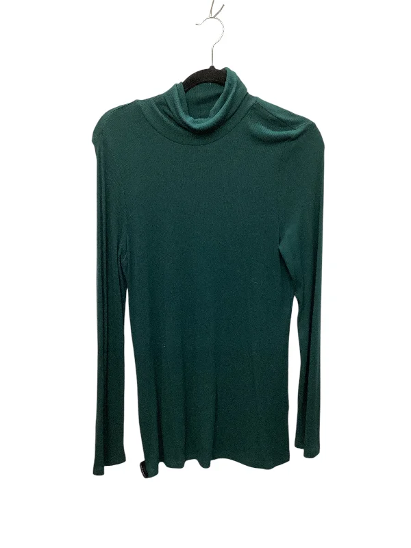 women's long sleeve tops with turtle necksTop Long Sleeve By Inc In Green, Size: Xl