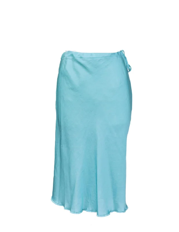 women's lace-up skirtsWomen's Paper Bag Skirt With Marrow In Lagoon