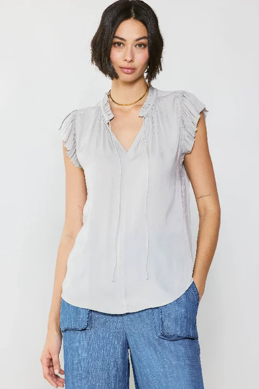 women's tops for layeringMargot Pleated Sleeve Blouse