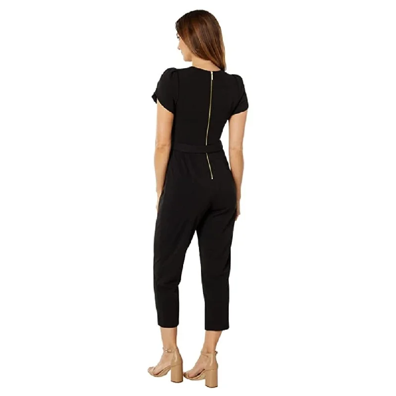 women's jumpsuits for eco-friendly choicesCalvin Klein Women's Tie Waist Jumpsuit Black Size 12