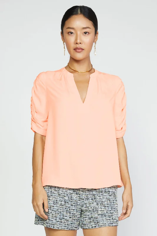 women's tops for those who want to make a bold fashion statement with their choice of topsShirred Sleeve Blouse