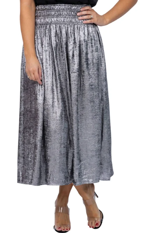 women's warm party skirtsThe Viola Skirt In Silver