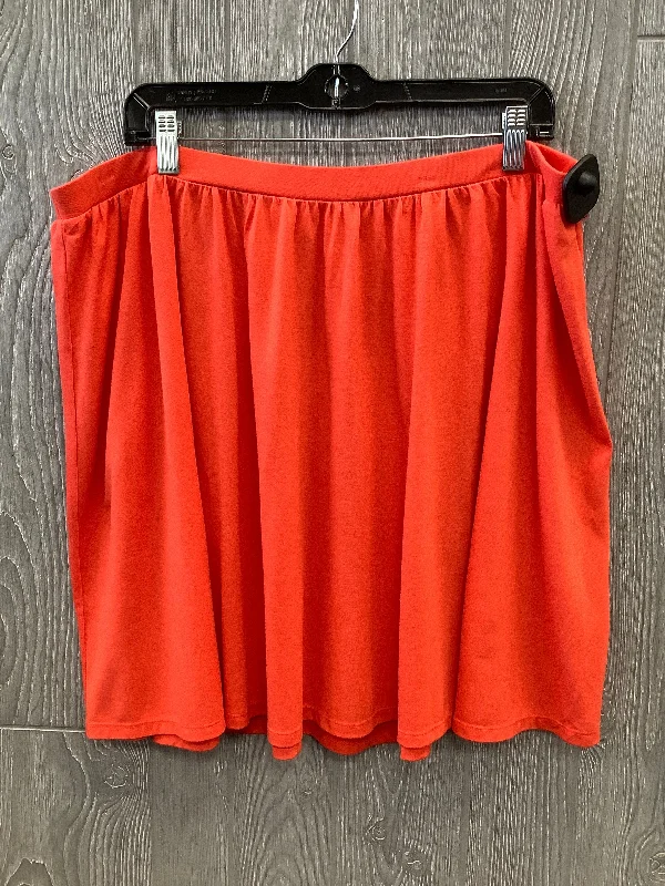 women's checked skirtsSkirt Midi By Old Navy In Orange, Size: 14