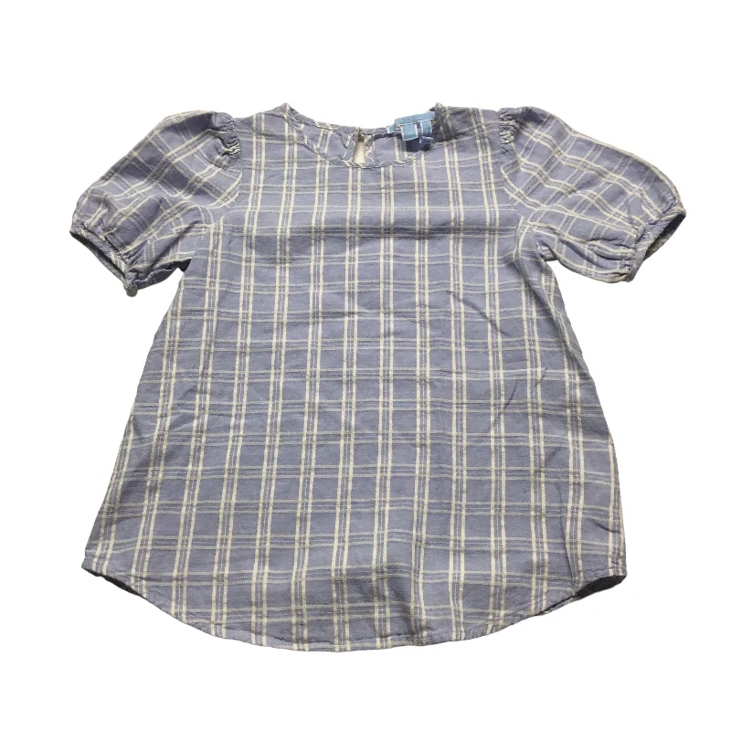 women's T-shirts with maternity designsBlue & White Top Short Sleeve Draper James, Size Xs