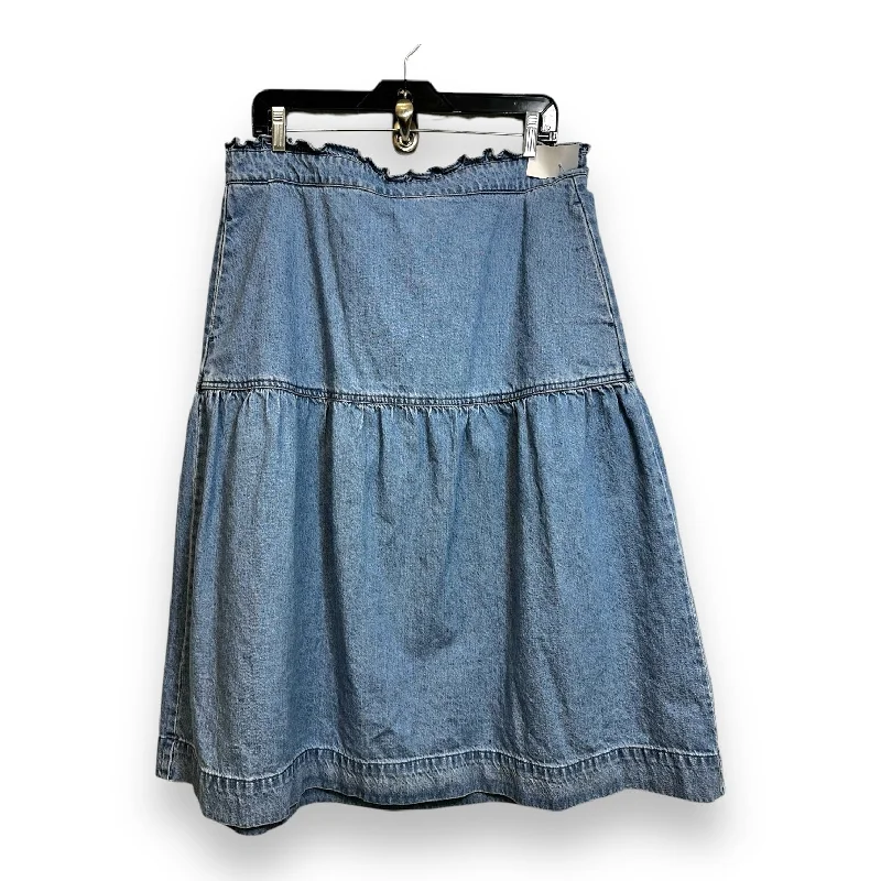 women's adventure-ready evening skirtsSkirt Midi By Madewell In Blue Denim, Size: L