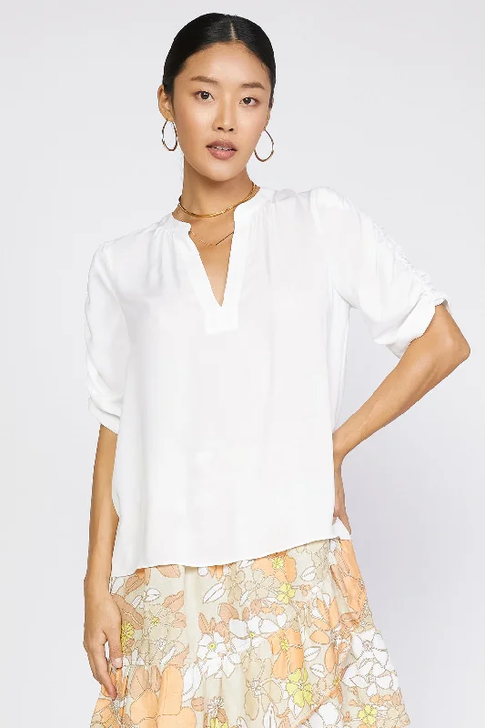 women's tops for those who want to create outfits that reflect their personal style and sense of fashionShirred Sleeve Blouse