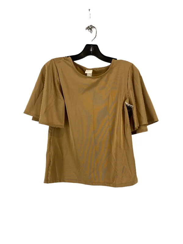 women's T-shirts for travelBrown Top Short Sleeve H&m, Size Xs